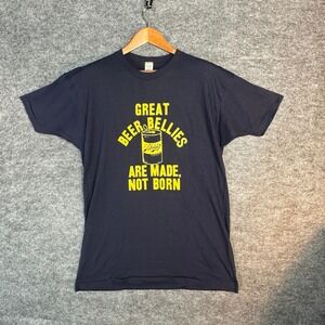 RARE Vintage Single Stitch Shirt Mens Spruce XL Beer Bellies Are Made‎ Not Born